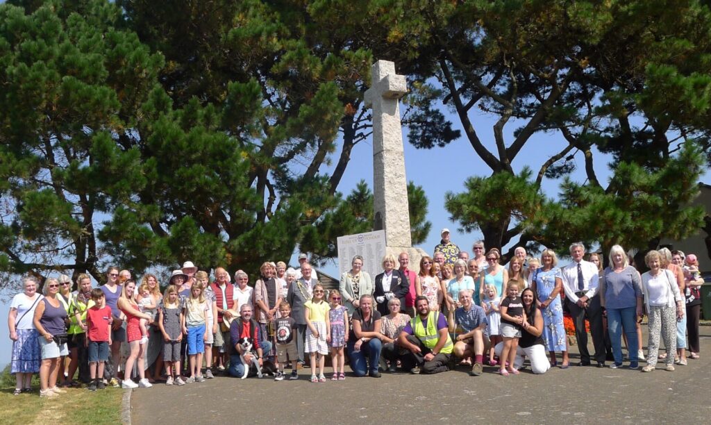 Group of people at Chudleigh Fort, Bideford for the first Chudleigh Picnic in 2021.